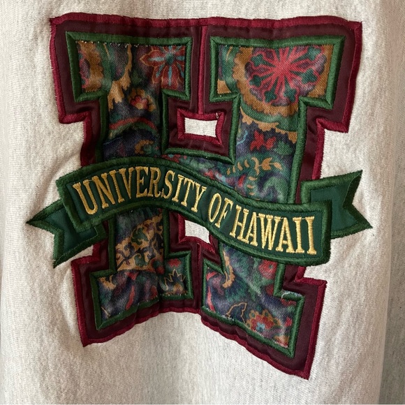 VINTAGE UNIVERSITY OF HAWAII JANSPORT Sweatshirt Made in USA Grey - Picture 4 of 9